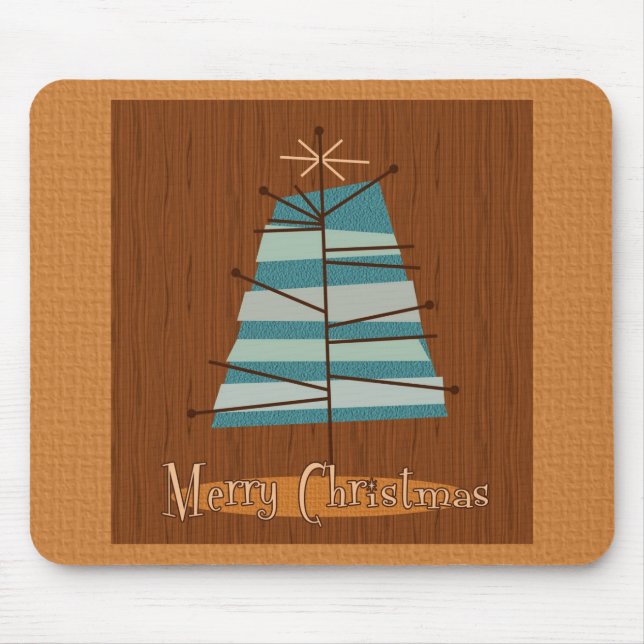 Mid Century Modern Christmas Tree Mouse Pad (Front)