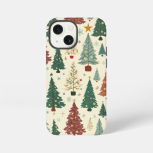 Mid-Century Modern Christmas Tree Pattern iPhone 13 Mini Case
