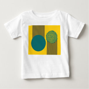 Mid-Century Modern Circle and Lines Baby T-Shirt