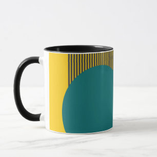 Mid-Century Modern Circle and Lines Mug