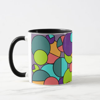 Mid-Century Modern Circle Collage Mug
