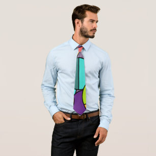 Mid-Century Modern Circle Collage Tie