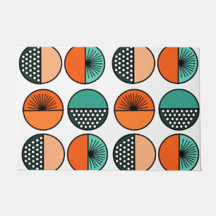 Mid-Century Modern Circle Halves Doormat