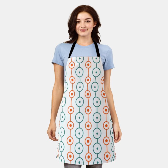 Mid-Century Modern Circle Strings Apron (Worn)