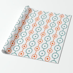 Mid-Century Modern Circle Strings Wrapping Paper