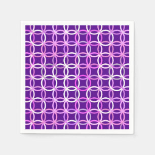 Mid-Century Modern circles, amethyst and orchid Napkin