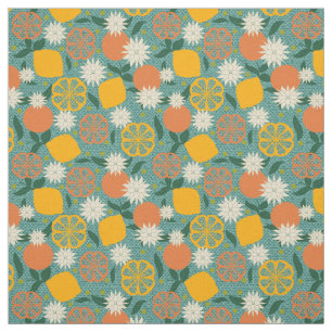 Mid Century Modern Citrus Fabric
