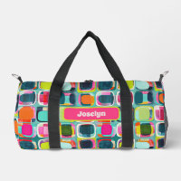 Mid Century Modern Colour Blocks with Name Vibrant
