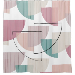 Mid Century Modern Colourful Shower Curtain