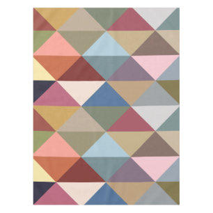 Mid Century Modern Colourful Triangles Tablecloth