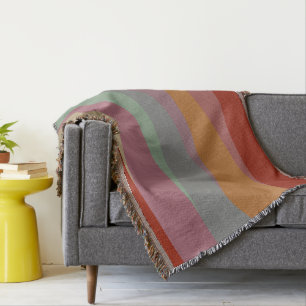 Mid-Century Modern Colourful triangles   Throw Blanket