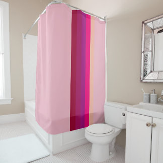 Mid-century modern colours shower curtain