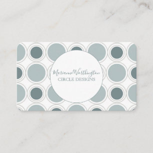 Mid Century Modern Concentric Circles Designer Business Card