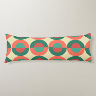 Mid-Century Modern Coral Mint     Body Cushion