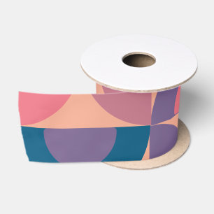 Mid-Century Modern Coral Sea Satin Ribbon