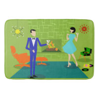 Mid Century Modern Couple Bath Mat