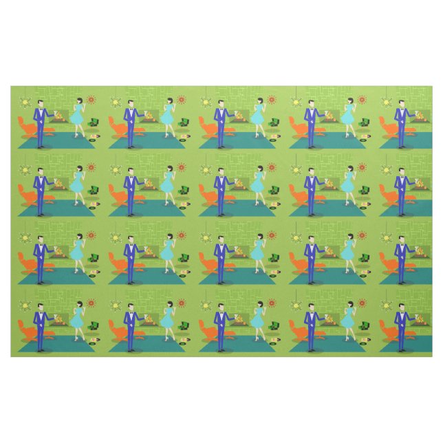 Mid Century Modern Couple Fabric (Yard)
