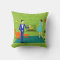 Mid Century Modern Couple Throw Pillow