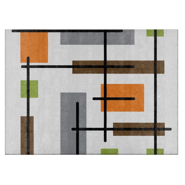Mid Century Modern Cubicle Art Cutting Board (Front)