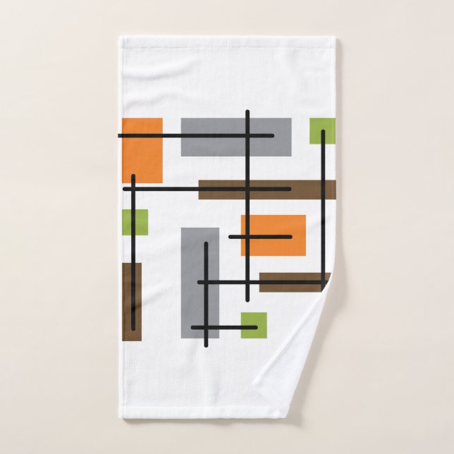 Mid Century Modern Cubicle Art Hand Towel (Hand Towel)