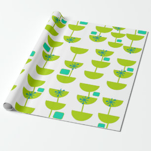 Mid-Century Modern Cups  Wrapping Paper