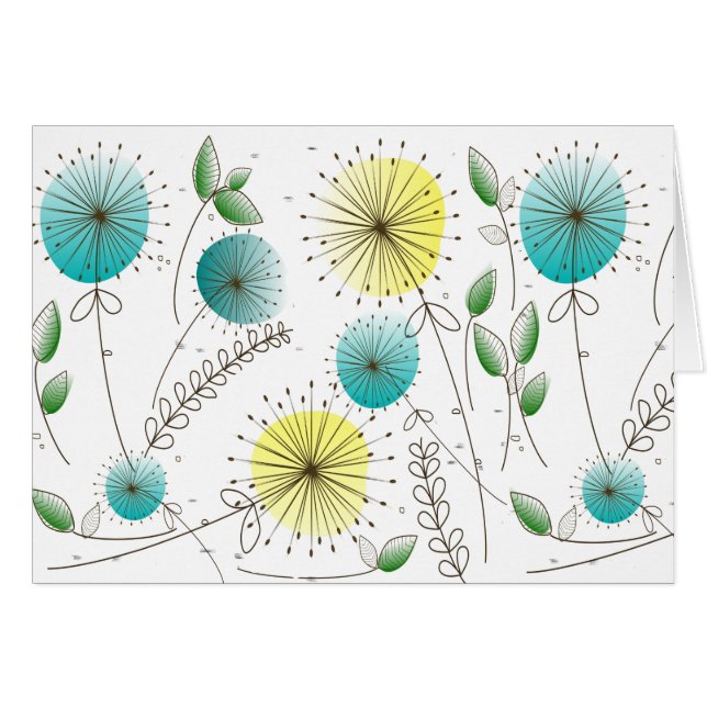 Mid-Century Modern Dandelion Clocks (Front Horizontal)
