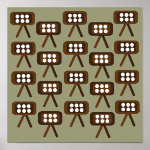 Mid Century Modern Decorative Television Set Poster