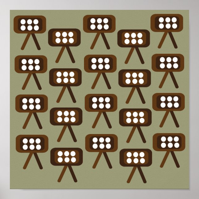 Mid Century Modern Decorative Television Set Poster (Front)