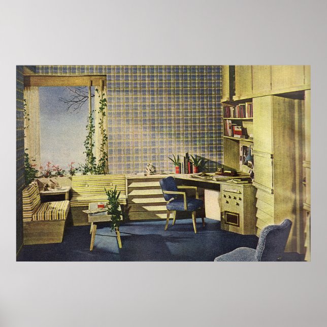 Mid Century Modern Den Poster (Front)