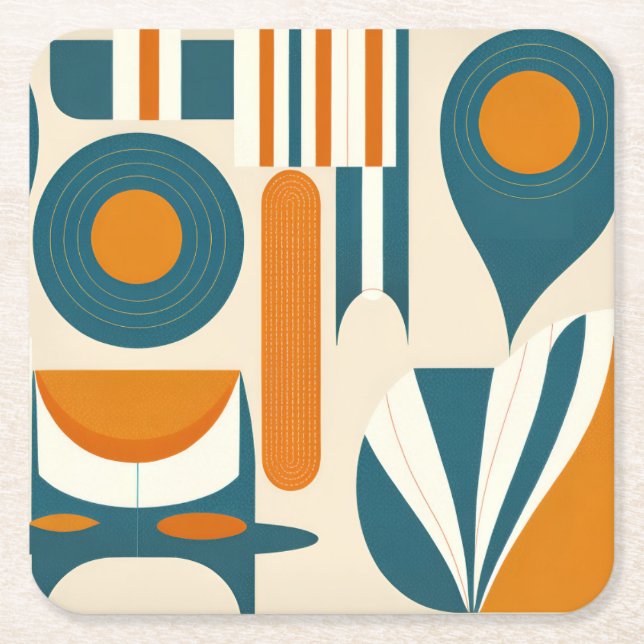 mid century modern design coasters (Front)