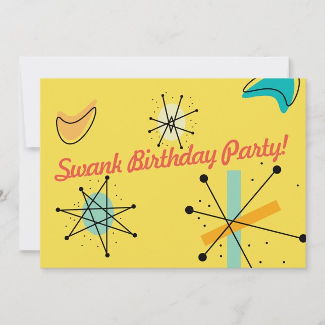 Mid Century Modern Design Invitation (Front)