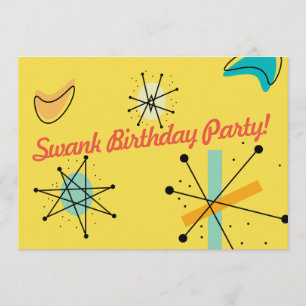 Mid Century Modern Design Invitation