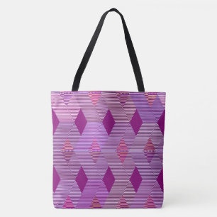 Mid-Century Modern Diamond Print, Violet Purple Tote Bag