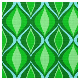 Mid-Century Modern Diamonds, Emerald Green Fabric