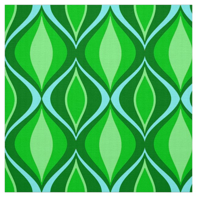 Mid-Century Modern Diamonds, Emerald Green Fabric (Swatch)