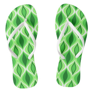 Mid-Century Modern Diamonds, Emerald & Lime Green Thongs