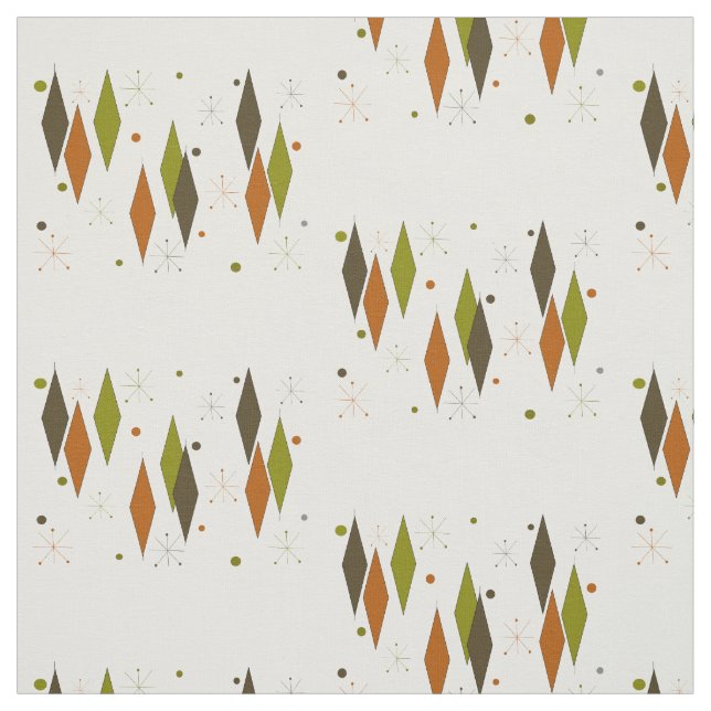 Mid-Century Modern Diamonds Forever Fabric (Swatch)