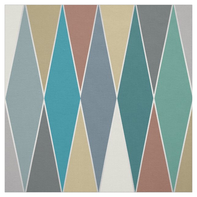 Mid Century Modern Diamonds (Large) Fabric (Swatch)