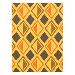 Mid Century Modern Diamonds Multicolored Tablecloth