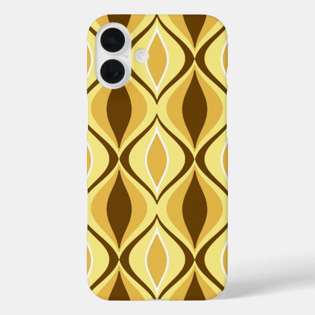 Mid-Century Modern Diamonds, Mustard Gold Case-Mate iPhone Case (Back)