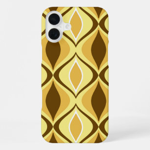 Mid-Century Modern Diamonds, Mustard Gold iPhone 16 Plus Case