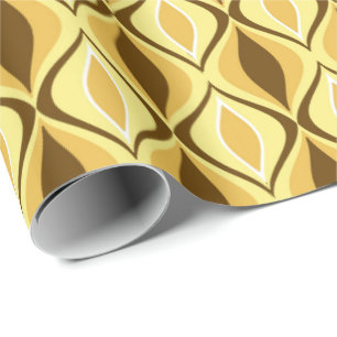 Mid-Century Modern Diamonds, Mustard Gold Wrapping Paper