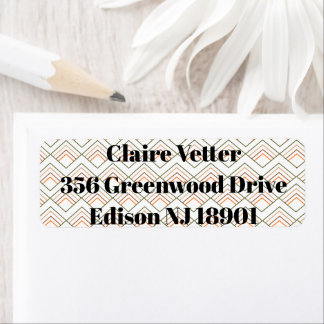 Mid-Century Modern Diamonds Return Address Label