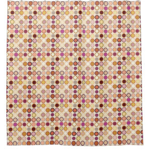 Mid-Century Modern Dots - beige & neutrals Shower Curtain