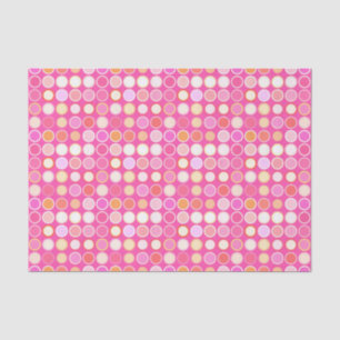 Mid-Century Modern Dots, Deep Pink & Multi Pastels Tissue Paper
