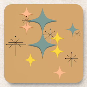 Mid Century Modern Eames Atomic Starbursts Custom Coaster