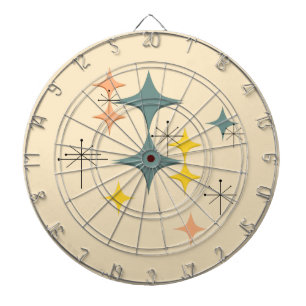 Mid Century Modern Eames Atomic Starbursts Custom Dartboard