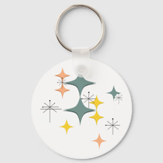 Mid Century Modern Eames Atomic Starbursts Custom Key Ring