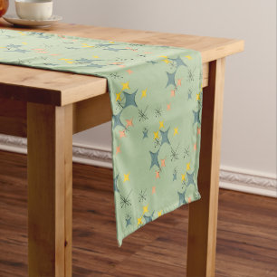 Mid Century Modern Eames Atomic Starbursts Custom Long Table Runner