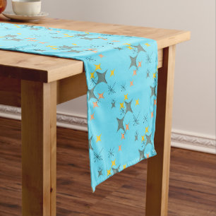 Mid Century Modern Eames Atomic Starbursts Custom Long Table Runner